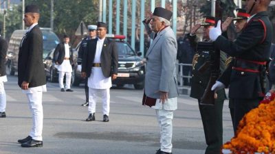 राष्ट्रनिर्माताप्रति राष्ट्रपतिको सम्मान