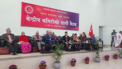 एमाले केन्द्रीय कमिटी बैठक : प्रतिवेदनमाथि समूहगत छलफल जारी