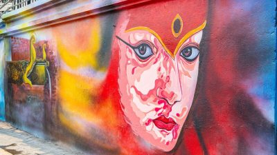 काठमाडौंका सार्वजनिक स्थानहरूमा मौलिक भित्ते चित्र