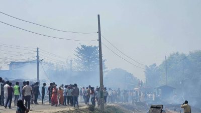 जरलहवामा आगलागीबाट दुई वटा बस्ती नै खरानी, ९७ घर जले