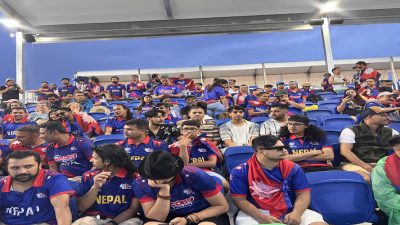 खेल रद्ध भएपनि नाचेर फर्किए नेपाली समर्थक (फाटो फिचर)