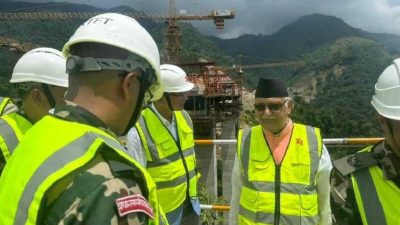 प्रधानमन्त्रीद्वारा काठमाडौँ–निजगढ फास्ट ट्रयाकको निरीक्षण