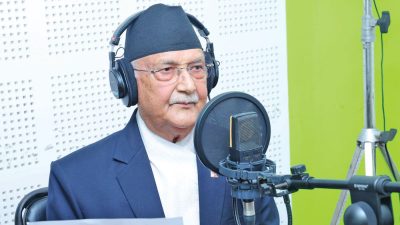 प्रधानमन्त्री ओलीले गर्नुभयो चलचित्रमा स्वराङ्कन
