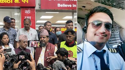 जहाज दुर्घटनामा बाँचेका पाइलट केएमसीबाट डिस्चार्ज हुँदै, पत्रकारसँग बोल्न रोक