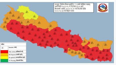 सबै प्रदेशका केही स्थानमा भारी वर्षा