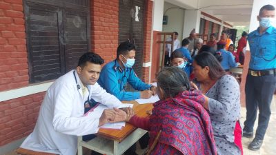 काभ्रेको मण्डन देउपुरमा बृहत् निःशुल्क स्वास्थ्य शिविर
