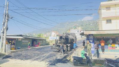 सडक विभागको बजेटमा  साङ्गला बिहानी चोक  काभ्रेस्थली सडक पिँच हुँदै