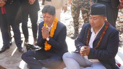 नुवाकोटमा बागमतीका मुख्य मन्त्रि र भौतिक पूर्वाधार मन्त्रीद्धारा दुई पुलको शिल्यानाश