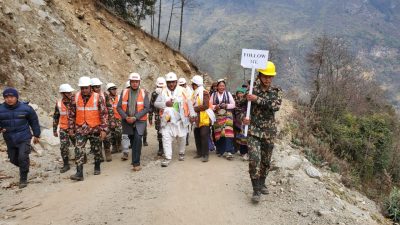 चीन नेपाल र भारत जोड्ने राष्ट्रिय गौरबको खाँदबारी किमाथांका सडक ब्रेक थ्रु