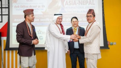 Tourism entrepreneur and social worker Nanukaji Aryal Honored in Dubai