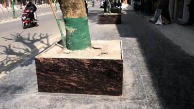दरबारमार्गको फुटपाथमा महंगो ग्रेनाइट किन ? महानगर भन्छ- सम्पन्नताको झल्को दिन