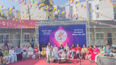 अपी स्कुलमा सरस्वती पूजाको अवसरमा बिभिन्न भजन ,  स्तुतिगान  र  बिज्ञान प्रदर्शनी
