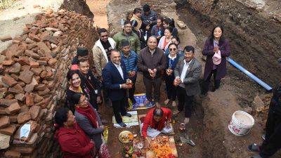 नित्यनाथ पुनःनिर्माणका लागि शिलान्यास : ०८२ माघ १ गतेभित्र निर्माण सम्पन्न गर्ने लक्ष्य