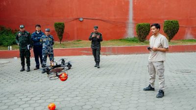 ‘ड्रोन’ बाट आगलागी नियन्त्रण गर्न ‘तालिम’ र ‘प्रयोगात्मक अभ्यास’