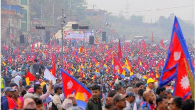 तस्वीरमा हेरौँ राप्रपाको खबरदारी सभा