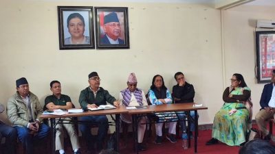 नेकपा एमाले काठमाण्डौ जिल्ला प्रतिनिधि परिषदको प्रथम बैठक कपन ह्यान्डबल  मैदानमा हुँदै