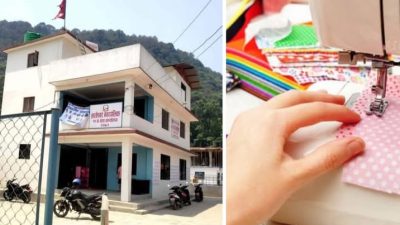 तारकेश्वर-११ मनमैजुले महिलाहरूलाई एडभान्स सिलाई कटाई तालिम प्रदान गर्दै