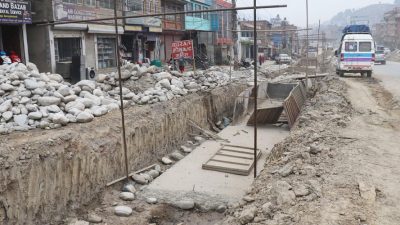 धुलिखेल-साँगा सडक : पुलबजार क्षेत्रमा काम रोकियो