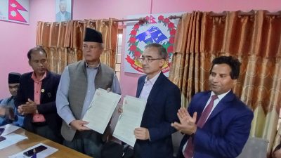 टोखा नगरपालिका र शहिद गंगालाल राष्ट्रिय हृदय केन्द्र बीच सम्झौता पत्रमा हस्ताक्षर