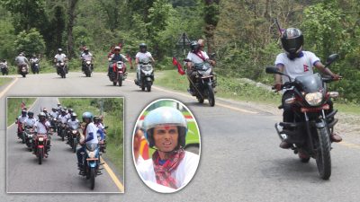जिवनाथ पोखरेलको नेतृत्वमा ‘मधेश टु महाभारत उल्टो मोटरसाइकल यात्रा’
