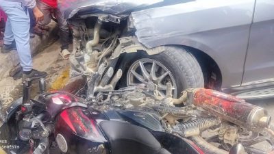 गौशालामा गाडीको ब्रेकफेल भएर दुर्घटना हुँदा १५ जना घाइते
