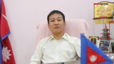 धरानका मेयर हर्क साम्पाङले रोके प्रहरी चौकी निर्माणको काम