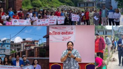 टोखा ६ मा वृक्षारोपण र सडक नाटक कार्यक्रम सम्पन्न वडा…