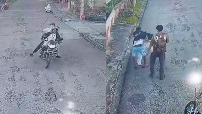 मोटरसाइकलमा लखट्दै साथीमाथि खुँडा प्रहार