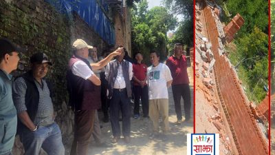 टोखामा मध्यराति २५ जनाको समूहद्धारा नगरपालिकाको नयाँ पर्खालमा तोडफोड, ३८…