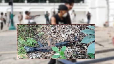 जेनजी आन्दोलनमा लुटिएको बन्दुक र गोली झाडीमा भेटियो