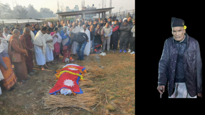 टोखाका प्रथम प्रधानाध्यापक तथा पूर्व प्रधानपञ्च केशवराज जोशीको निधन, नगरपालिकाद्वारा झण्डा ओढाएर सम्मान