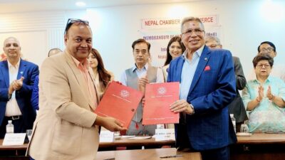 चेम्बर र एनआरएनएबीच लगानी, व्यापार तथा आर्थिक सहकार्य विस्तारमा समझदारी