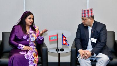 परराष्ट्रमन्त्री खनाल र माल्दिभ्सका विदेशमन्त्री आदमबीच भेटवार्ता